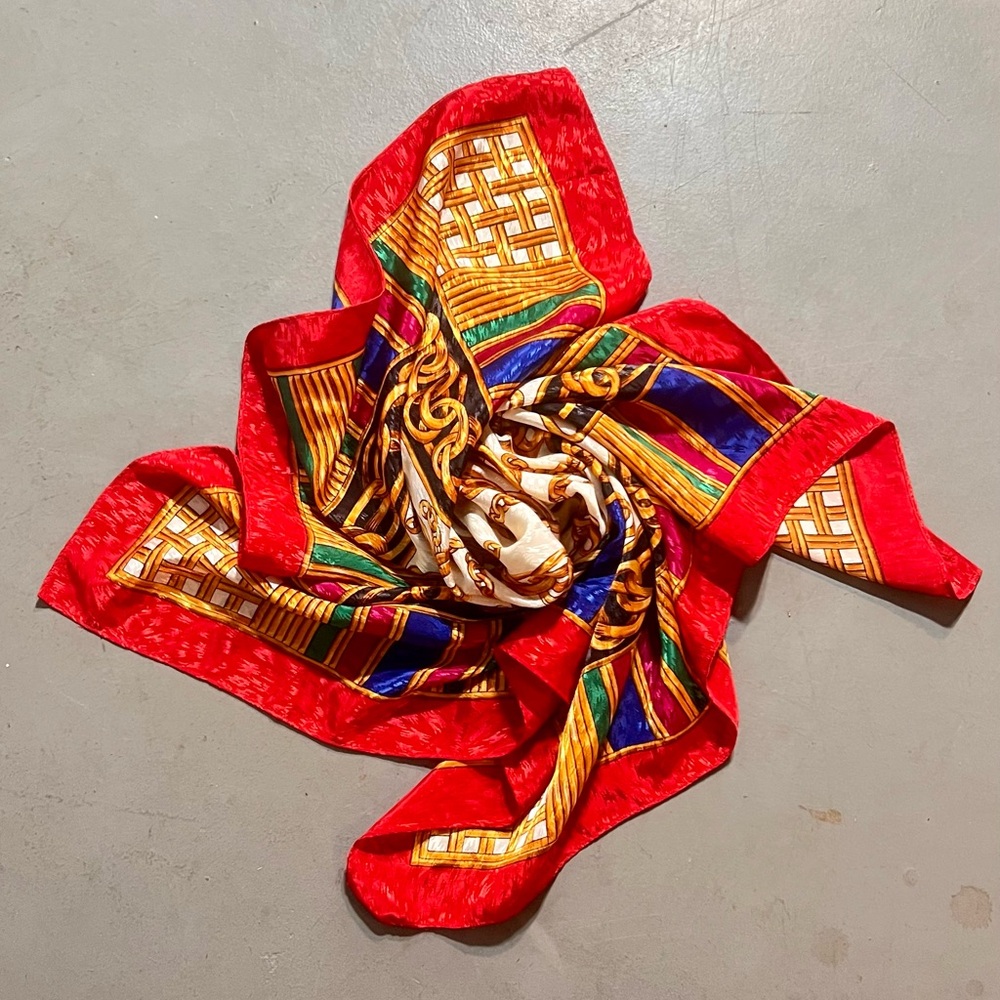 Elegant Red Silk Scarf